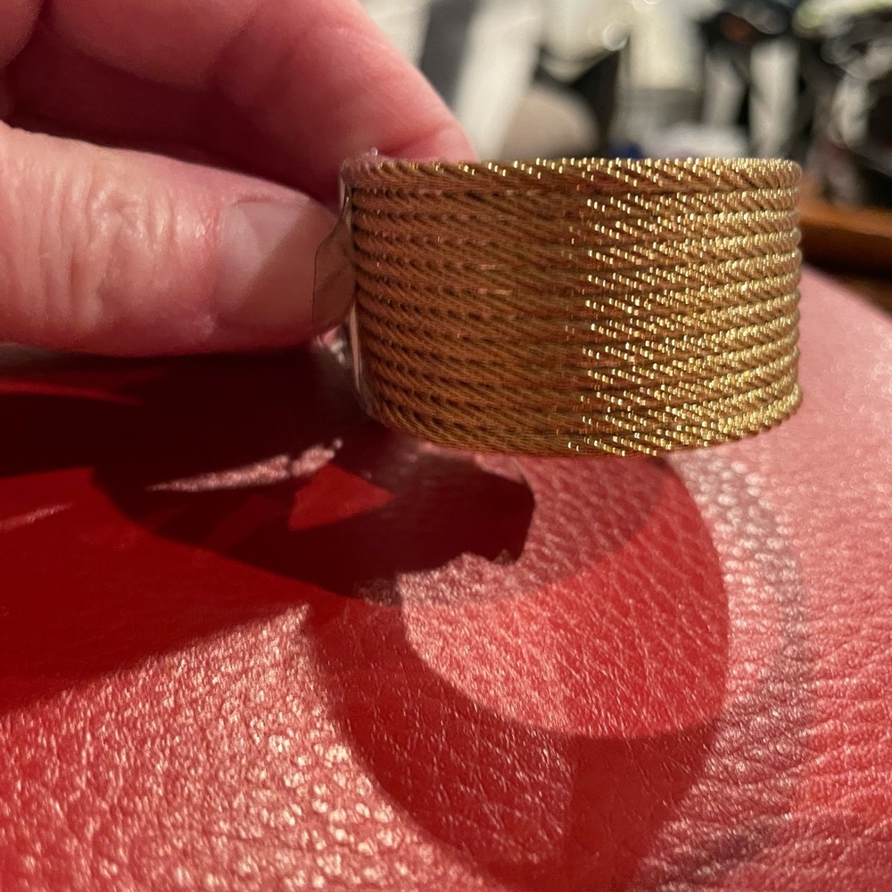 Brand New With Tags ALOR Yellow Gold 12 Row Coil Cuff